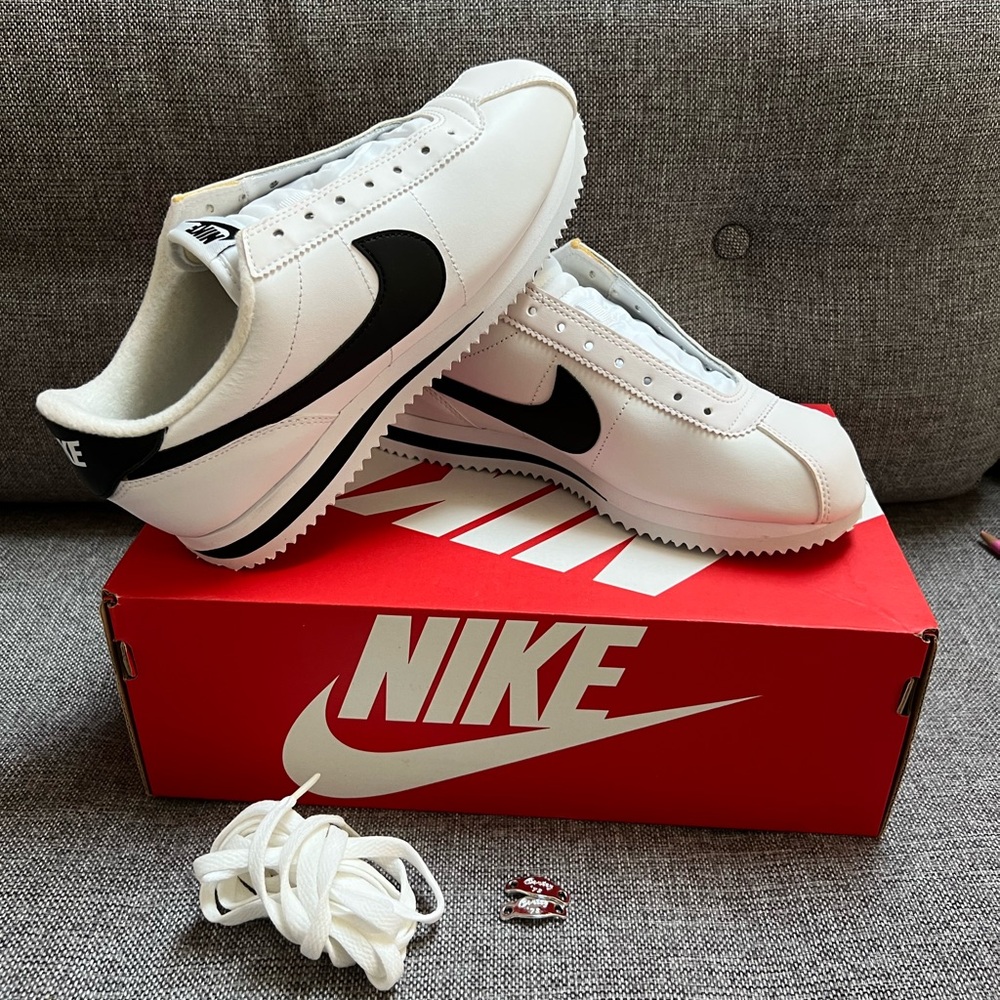 Nike Cortez White and Black Sneakers